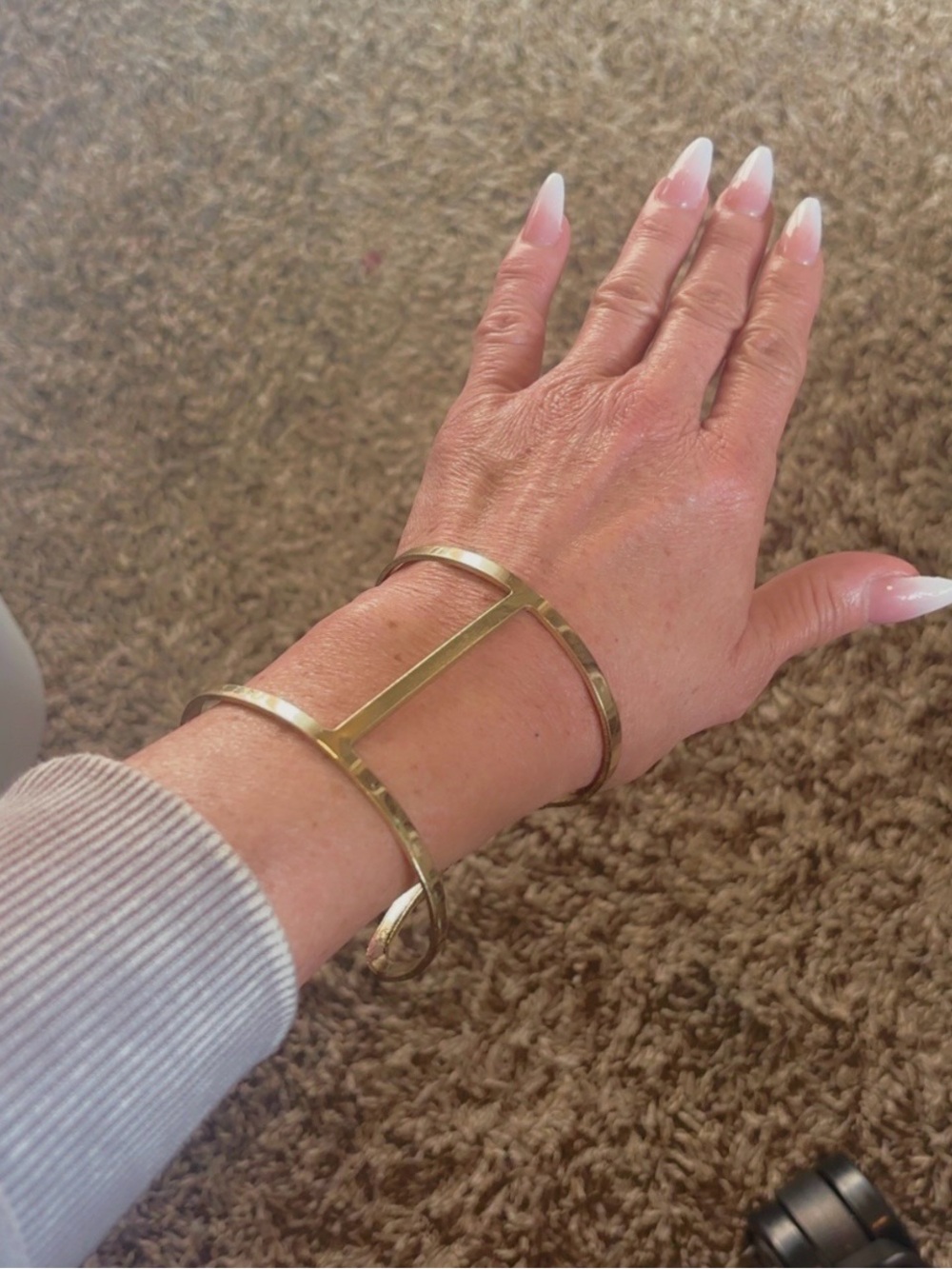 Gold-Tone H Cuff Bracelet - Women's Fashion Jewelry